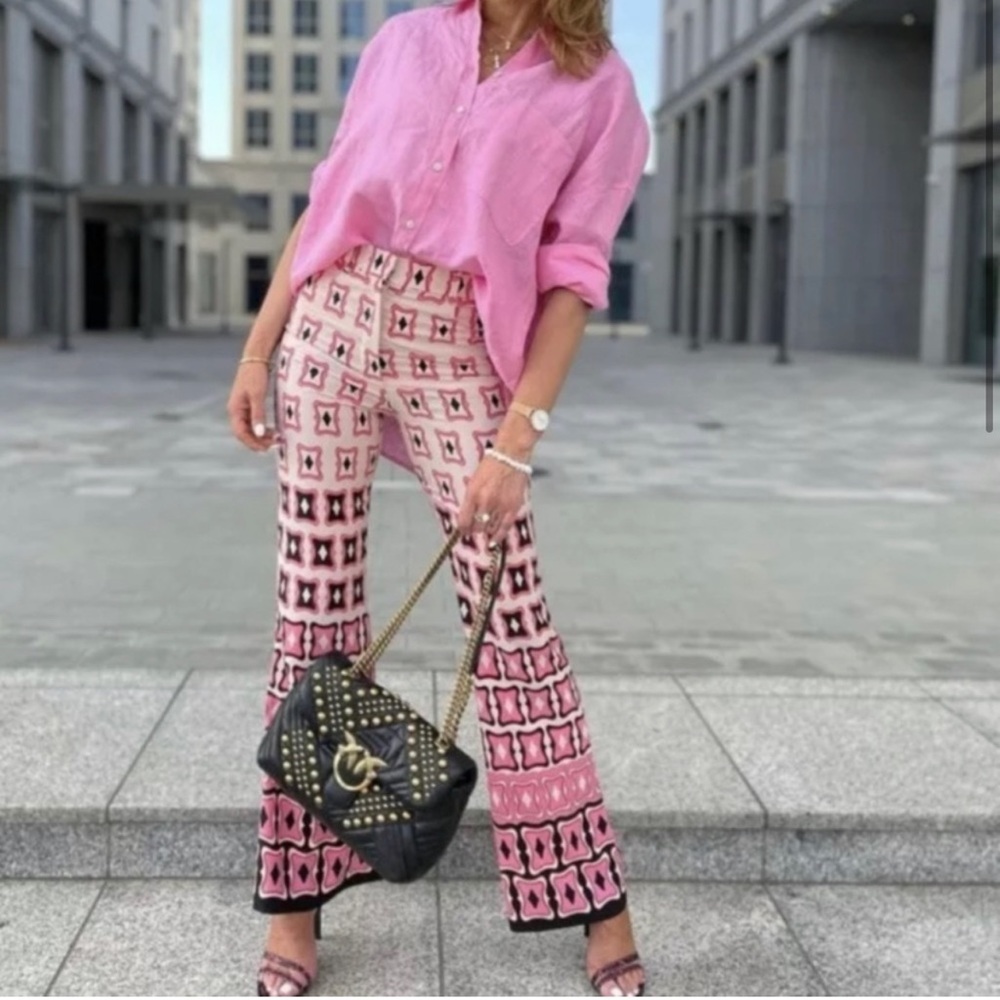 Zara high waisted, flared pants